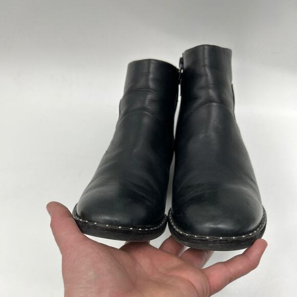 Paul Green Stella Ankle Boot Black Leather Studded Stud Booties sz 9 US 6.5 UK - Picture 4 of 7